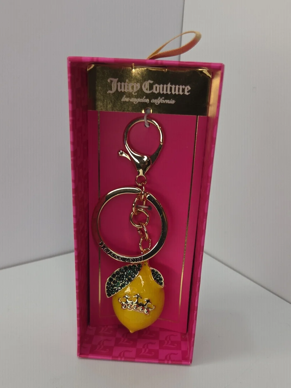 🍋▪️Juicy Couture ▪️Yellow Lemon Charm Keychain